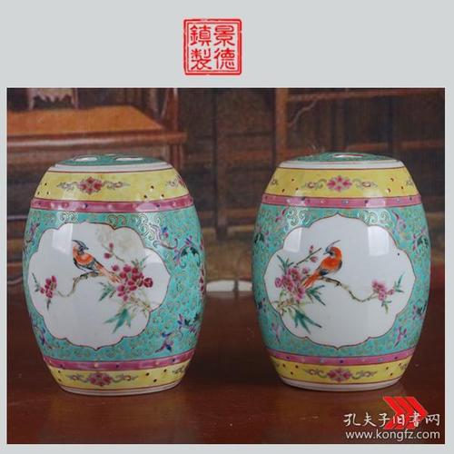 匠心遗韵 景德镇文革老厂货全手工花鸟腰鼓坛赏析